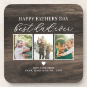 ハッピーファーザーズ最高のデーパパEver 3 Photo Collage コースター (正面)