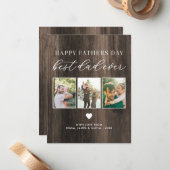 ハッピーファーザーズ最高のデーパパEver 3 Photo Collage ノートカード (正面/裏面インサイチュ)