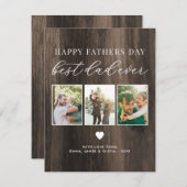 ハッピーファーザーズ最高のデーパパEver 3 Photo Collage ノートカード (正面/裏面)