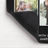 ハッピーファーザーズ最高のデーパパEver 3 Photo Collage マウスパッド (コーナー)