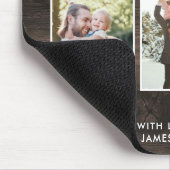 ハッピーファーザーズ最高のデーパパEver 3 Photo Collage マウスパッド (コーナー)