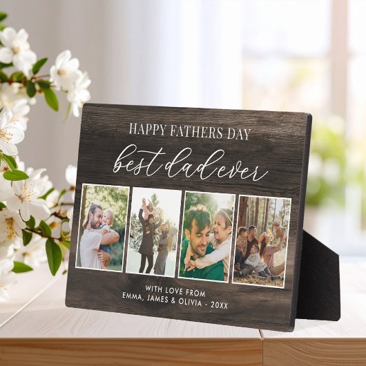 ハッピーファーザーズ最高のデーパパEver 4 Photo Collage フォトプラーク