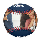 ハッピーファーザーズ最高のデーボーナスパパパーソナライズされたEver 野球ボール (正面)