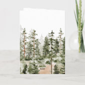ハッピーファーザーズ素朴デイウォーターカラーグリーンフォレスト カード (裏面)