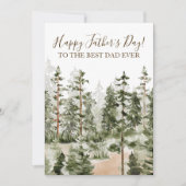 ハッピーファーザーズ素朴デイウォーターカラーグリーンフォレスト カード (正面)