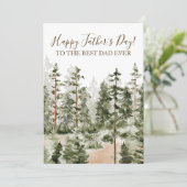 ハッピーファーザーズ素朴デイウォーターカラーグリーンフォレスト カード (スタンド正面)