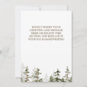 ハッピーファーザーズ素朴デイウォーターカラーグリーンフォレスト カード (裏面)