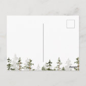 ハッピーファーザーズ素朴デイウォーターカラーグリーンフォレスト ポストカード (裏面)