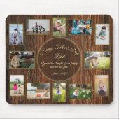 ハッピーファーザーズ素朴デイウッド写真テンプレート マウスパッド (正面)