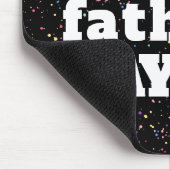 ハッピーファーザーズ絵を描デイ（ばちゃばちゃ）跳ねる白黒 マウスパッド (コーナー)