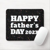 ハッピーファーザーズ絵を描デイ（ばちゃばちゃ）跳ねる白黒 マウスパッド (マウス)
