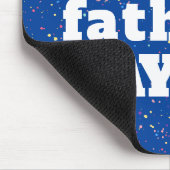 ハッピーファーザーズ絵を描デー（ばちゃばちゃ）跳ねるAzure Blue White マウスパッド (コーナー)