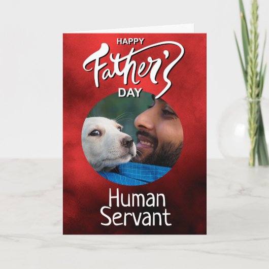 ハッピーファーザーズ・デイ人間のしもべカスタムり赤 サンキューカード (正面)