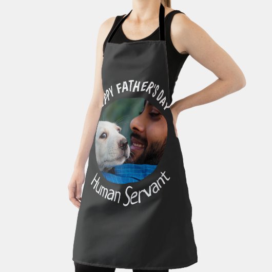 ハッピーファーザーズ・デイ人間の召使いカスタムブラック エプロン (インサイチュ)
