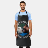 ハッピーファーザーズ・デイ人間の召使いカスタムブラック エプロン (着用した状態)