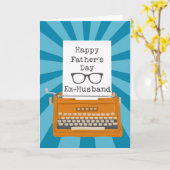 ハッピーファーザーズ・デイ元夫(タイプライター付) カード (黄色い花)