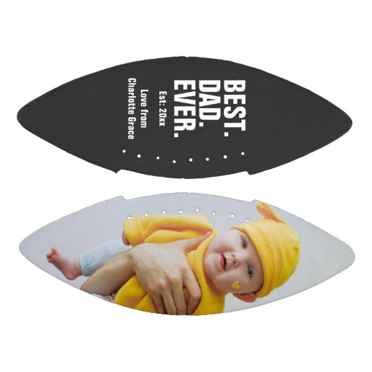 ハッピーファーザーズ・デイ写真と文字最高のパパ アメリカンフットボール (パネル)