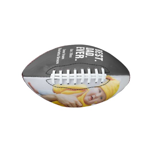 ハッピーファーザーズ・デイ写真と文字最高のパパ アメリカンフットボール (正面)