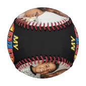 ハッピーファーザーズ・デイ私のパパは私のヒーロー 野球ボール (裏面)