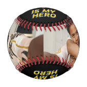 ハッピーファーザーズ・デイ私のパパは私のヒーロー 野球ボール (正面)