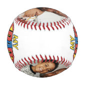 ハッピーファーザーズ・デイ私のパパは私のヒーロー 野球ボール (裏面)