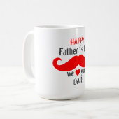 ハッピーファーザーズ・デイ2024我々は愛するパパ コーヒーマグカップ (正面左)