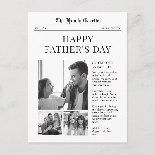 ハッピーファーザーズ・デイ・グリーティングカード シーズンポストカード (正面)