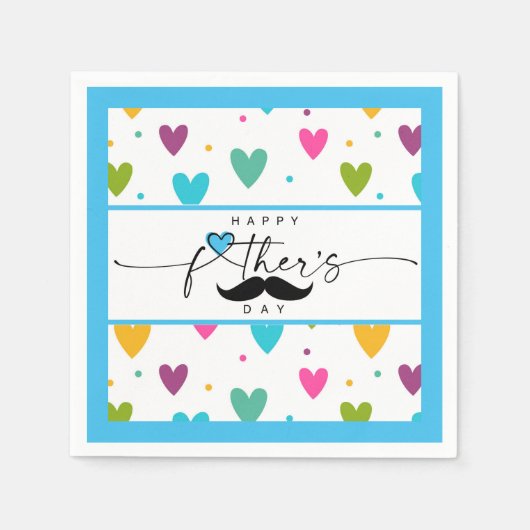 ハッピーファーザーズ・デイ スタンダードカクテルナプキン (正面)