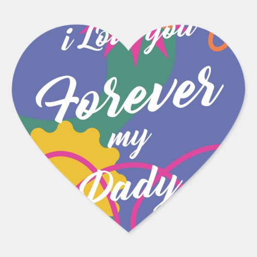 ハッピーファーザーズ・デイ・テンプレート ハートシール (正面)