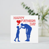 ハッピーファーザーズ・デイ・ハイ・ファイブ・ラブ・ハート カード (スタンド正面)