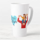 ハッピーファーザーズ・デイ |父と息子のラテマグ カフェラテマグ (右アングル)