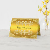 「ハッピーファーザーズ・デイ」金ゴールド カード (黄色い花)