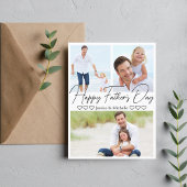 ハッピーファーザーズ・デイ、3枚の写真コラシンプルージミニマル シーズンポストカード