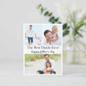 ハッピーファーザーズ・デイ、3枚の写真コラモダンージシンプル シーズンポストカード (スタンド正面)