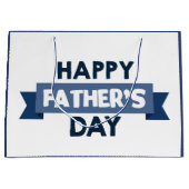 ハッピーファーザーデイワードアートパーティーバッグ ラージペーパーバッグ (正面)