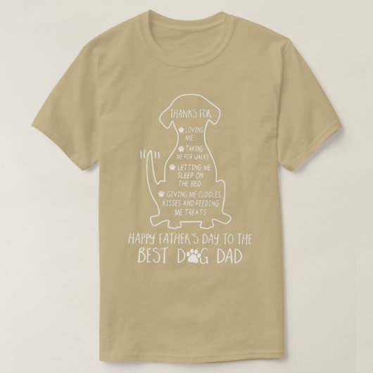 ハッピーファーザーデイ最高のドッグパパ Tシャツ (デザイン正面)