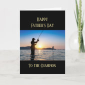 ハッピーファーザーデイ魚釣りフィッシャーマンフィッシュ カード (正面)