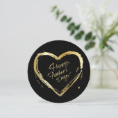 ハッピーファーザーデーエレガント金ゴールド書道贅沢 シーズンカード (スタンド正面)