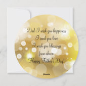 ハッピーファーザーデーエレガント金ゴールド書道贅沢 シーズンカード (裏面)