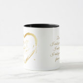 ハッピーファーザーデーエレガント金ゴールド書道贅沢 マグカップ (中央)