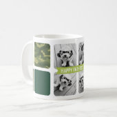 ハッピーファーザーデーカスタム迷彩柄4フォトコラージュ コーヒーマグカップ (正面左)