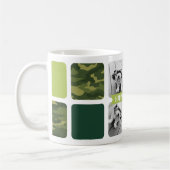 ハッピーファーザーデーカスタム迷彩柄4フォトコラージュ コーヒーマグカップ (左)