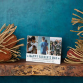 ハッピーファーザーデー最高のパパEver 3 Photo Collage フォトプラーク (側面)