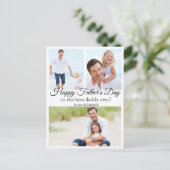 ハッピーファーザーデー3枚コラージュモダン シーズンポストカード (スタンド正面)