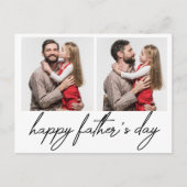 ハッピーファーザーデー，休日2枚の写真コラージュ ポストカード (正面)