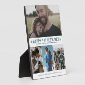 ハッピーファーザー最高のデーパパEver 4 Photo Collage フォトプラーク (側面)