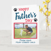 ハッピーファーザー・デイfrom Dog カード (黄色い花)