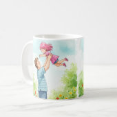 ハッピーファーザー&ドータープレ飛んでいるイタイム コーヒーマグカップ (正面左)