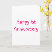 ハッピーファーストアニバーセリー カード (黄色い花)