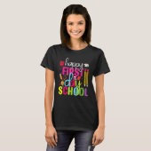 ハッピーファーストデイオブスクールヒョウboho Rainbow Tシャツ (正面フル)